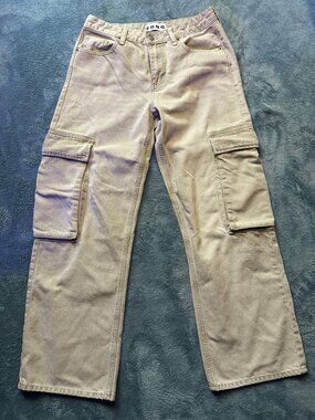 S.O.N.G 90s Tan Boyfriend Cargo Pants women Y2K Skater Utility Gorpcore